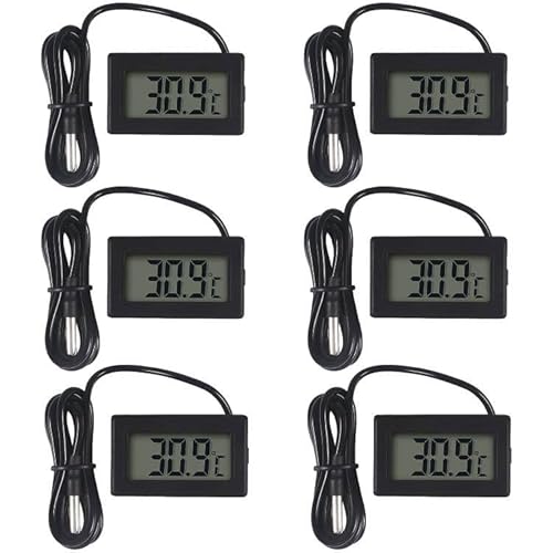 AITRIP 6x Digital LCD Thermometer Temperatur Monitor mit Externem Sensor für Kühlschrank Gefrierschrank Aquarium AITRIP 6x Digital LCD Thermometer Temperatur Monitor mit Externem Sensor für Kühlschrank Gefrierschrank Aquarium von AITRIP