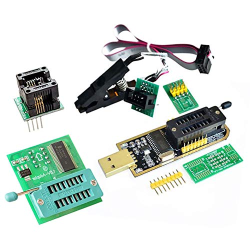 EEPROM BIOS USB Programmierer CH341A + SOIC8 Clip + 1,8V Adapter + SOIC8 Adapter für 24 25 Serie Flash von AITRIP