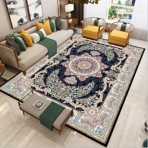 AITROMNI Blue Outdoor Teppich Für Terrasse Moderner Stil Wohnzimmer Schlafzimmer voller Teppich weich bequem Kältebeständigkeit 140X270CM von AITROMNI