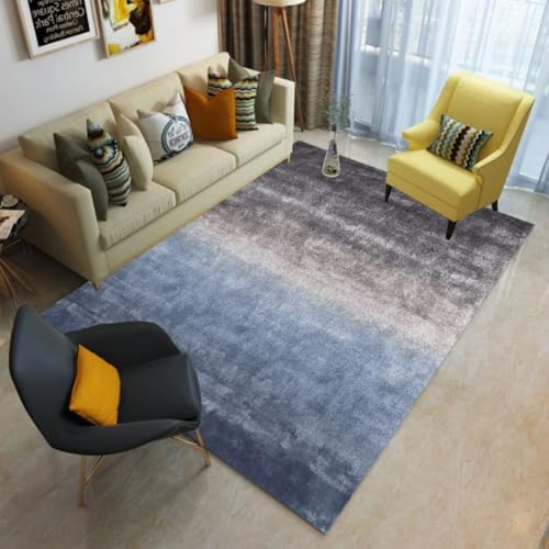 AITROMNI Blue Teppich Flur Läufer Moderner minimalistischer Stil Home Sofa Front Teppich bequemes Wohnzimmer Zubehör 140X300CM von AITROMNI