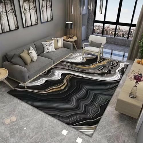 AITROMNI Bodenschutzmatte Teppich Fließende Wolke Muster Druck Wohnzimmer Zubehör Inneneinrichtung leicht zu reinigen 140X270CM von AITROMNI