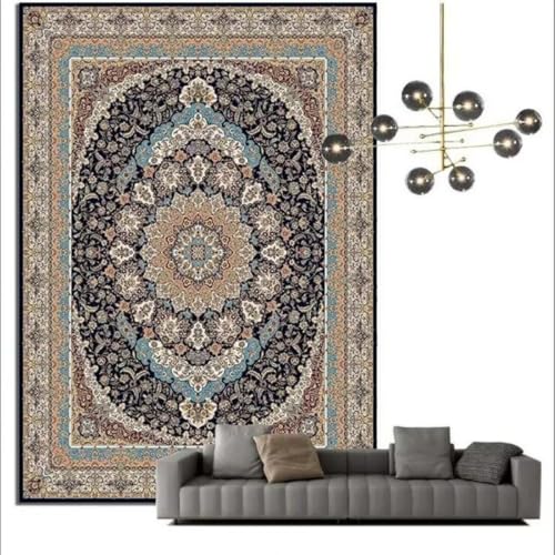 AITROMNI Color Teppich Blumen Wohnzimmer Wandteppich Teppich Dekoration Retro-Muster bequem antiallergisch 170X240CM von AITROMNI