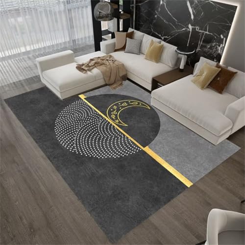 AITROMNI Extra Dünne Fussmatte Floor Mat Grauer Schlafzimmerteppich Haushalt, Nachttischdekoration schalldicht waschbar Kinderteppich Mädchen 50X70CM von AITROMNI