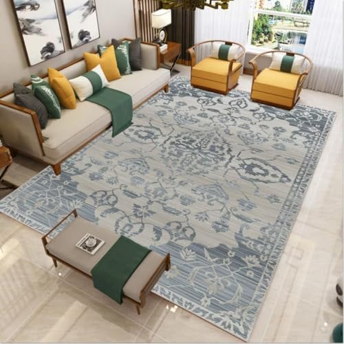 AITROMNI Gray-Blue Läufer Schlafzimmer Multifunktionale langlebige Wohnzimmer Teppich Retro-Stil nach Hause Dekoration Kältebeständigkeit 70X200CM von AITROMNI