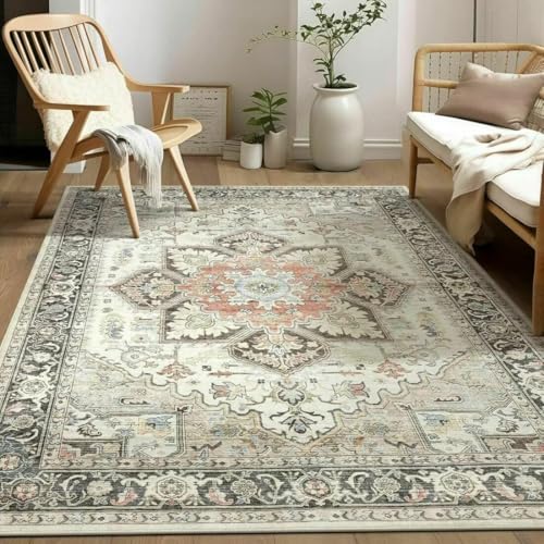 AITROMNI Kinder Teppich Einfacher Wohnzimmerteppich Moderner Stil Antiallergisch und pflegeleicht 140X270CM von AITROMNI
