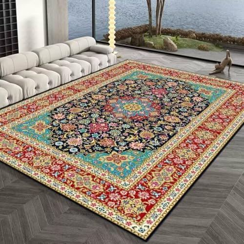AITROMNI Red Bettvorleger Schlafzimmer Komfortable Wohnzimmer Schlafzimmer rutschfesten Teppich Blume Meer Muster Design leicht zu pflegen 160X270CM AITROMNI Red Bettvorleger Schlafzimmer Komfortable Wohnzimmer Schlafzimmer rutschfesten Teppich Blume Meer Muster Design leicht zu pflegen 160X270CM von AITROMNI