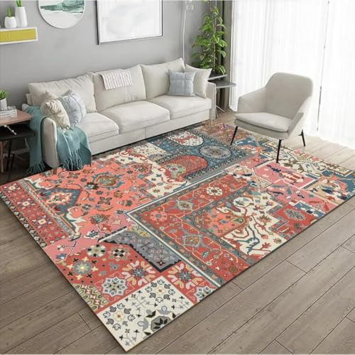 AITROMNI Red Kinderzimmer Teppiche Mädchen Eine Vielzahl von Musterkombinationen Design Wohnzimmer Schlafzimmer Teppich weich Antifouling 50X70CM von AITROMNI