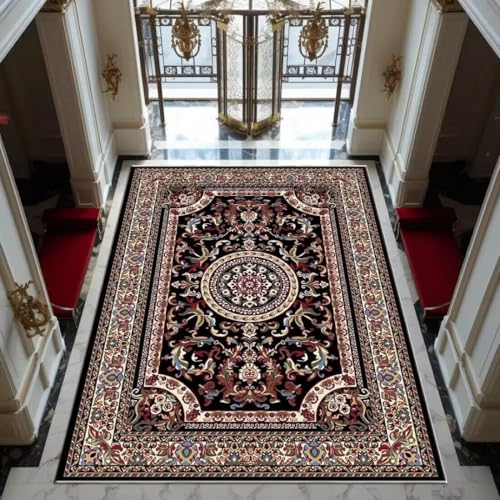 AITROMNI Red Teppich Groß Schöne Retro-Teppich Korridor Lobby Zubehör sind schmutzabweisend und pflegeleicht 140X200CM AITROMNI Red Teppich Groß Schöne Retro-Teppich Korridor Lobby Zubehör sind schmutzabweisend und pflegeleicht 140X200CM von AITROMNI