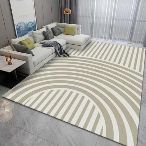 AITROMNI Sauberlaufmatte Waschbar Linienanordnung Design Innenausstattung Wohnzimmer Schlafzimmer Schallabsorption Kältebeständigkeit 140X200CM von AITROMNI