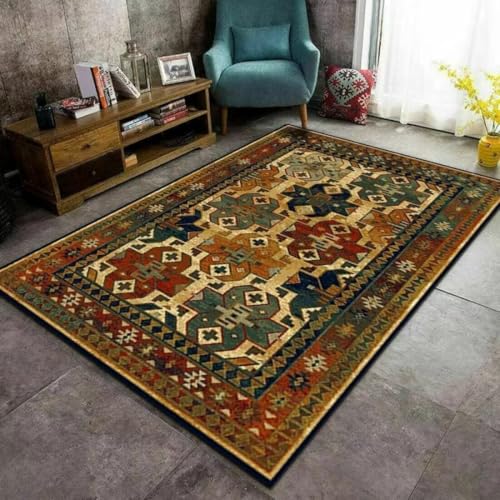AITROMNI Sauberlaufmatte Waschbar Stil Wohnzimmerteppich Abstraktes Muster rutschfeste und verschleißfeste Füße bequem 70X140CM von AITROMNI