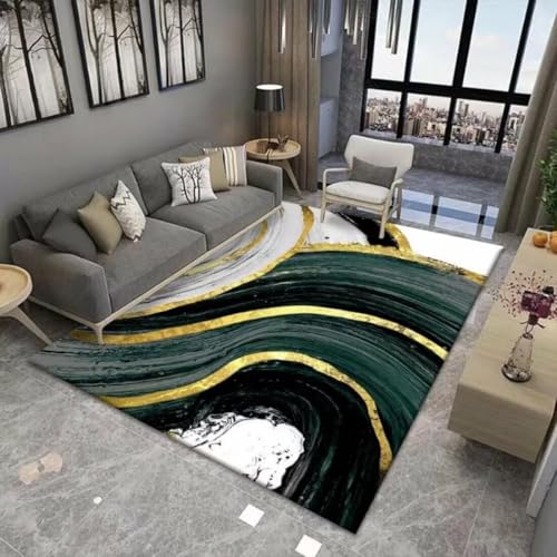 AITROMNI Teppich Läufer Farbe handgemaltes Muster Design Wohnzimmer Dekoration Zubehör sind leicht zu pflegen 70X200CM von AITROMNI