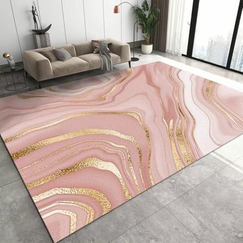 AITROMNI Teppichläufer rutschfest Kurve Treibsand Druck Design Inneneinrichtung Wohnzimmer Zubehör Kältebeständigkeit 120X200CM von AITROMNI