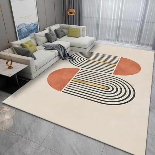 AITROMNI Waschbare Teppiche Waschmaschine Linienkombinationsdesign Wohnzimmerzubehör Kältebeständigkeit kann angepasst Werden Anti-Rutsch 50X70CM von AITROMNI