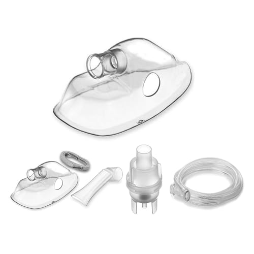 Universell Inhalator Zubehör, Inhalationsgerät Maske für Kinder und Erwachsene, Nebulisatorbecher, Mundstück, Luftschlauch, Vollständiger Satz Ersatzteile Standardkit für Inhaliergeräte, AITX WK-03 von AITX