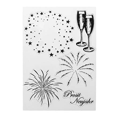 AIUI Stempel Feuerwerk DIY Silikon Clear Stamp Cling Seal Scrapbook Prägung Album Dekor von AIUI