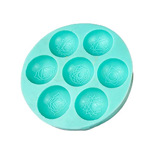 AIUII Resin Silikonform Epoxidharzform Sieben Chakren Halbkugel Runde Silikonform DIY Bastelwerkzeuge von AIUII