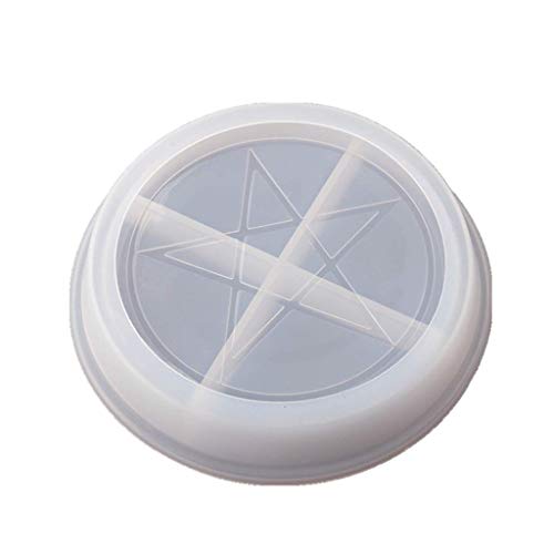 AIUII Resin Silikonform Pentacle Pentagram- Dish Mold Triple Moon Göttin Platte Harzform Craft Tools von AIUII