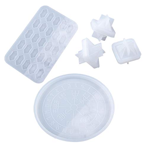AIUII Resin Silikonform Runen Symbolkarten Würfel Kristall Epoxidharz Form Wahrsagerei Brett Silikonform von AIUII