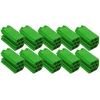 10x Mini-ISO Stecker-Gehäuse 6-Pol Grün von AIV