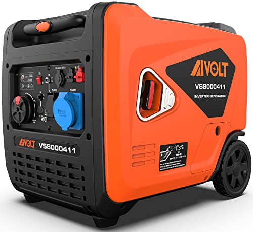 AIVOLT Inverter Stromerzeuger 6000 Watt Notstromaggregat Benzin leise Stromaggregat Hand- und Elektrostart Stromgenerator für Camping, Outdoor, Industrie, Haus von AIVOLT