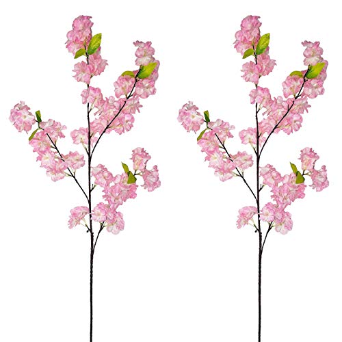AIVORIUY 4 Stück Künstliche Kirschblüten Blumen Sakura Blumen Dekorative Gefälschte Rosa Kunst Blume Plastikblumen Arrangements für Zuhaus Home Garten Party Hochzeit Dekor Kirschblütenzweige von AIVORIUY