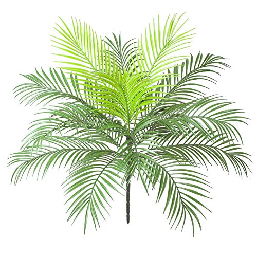 AIVORIUY Künstliche Palmblätter Busch Faux Tropische Pflanze Blätter Grün Gefälschte Palm Pflanze Kunststoff Palme 63 cm Groß für Blumenarrangement Dschungel Party Palmblatt Dekorationen von AIVORIUY