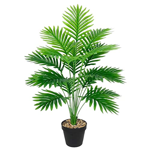 AIVORIUY Kunstpflanze Areca Palme im Topf 84cm Plastik Künstliche Pflanzen Groß Gefälscht Topfpflanzen Baum Grün Tropisch Kunstbaum Deko für Badezimmer Wohnzimmer Schlafzimmer Balkon Büro Dekoration von AIVORIUY