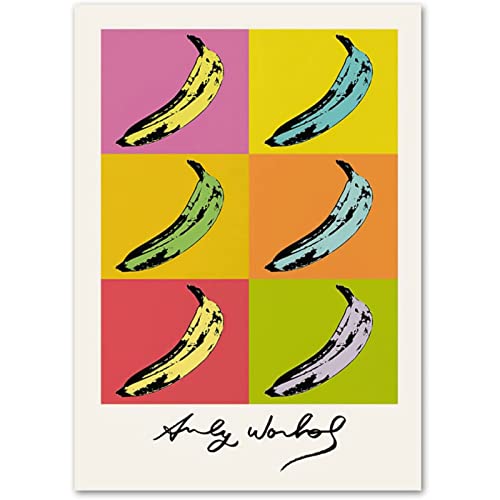 AIVYNA Andy Warhol Poster Pop Banana Wand Bilder Andy Warhol Kunstdrucke Andy Warhol Leinwand Bild Kreative Bilder Wohnzimmer Dekor Rahmenlos 60×80cm von AIVYNA