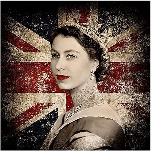 AIVYNA Elizabeth Ii Queen Poster Mode Wand Bilder Elizabeth Ii Queen Prints Modernes Leinwandbild Elizabeth Ii Queen Bild Wohnkultur Rahmenlos 30×30cm von AIVYNA