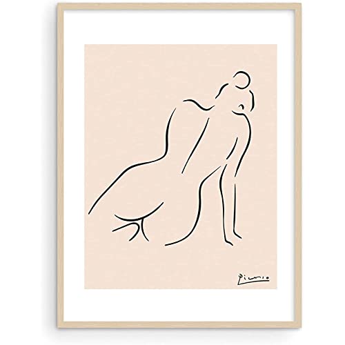 AIVYNA Picasso Strichzeichnung Abstrakte Frau Wand Bilder Pablo Picasso Gemäldewerk Wandbilder Minimalistischer Kunstdruck Matisse Body Poster Decor Rahmenlos 40×50cm von AIVYNA
