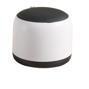 AIWE7D Kleiner Mini-Mülleimer für den Schreibtisch, mit Deckel und Halterung, für Zuhause, Büro, Schlafzimmer, Wohnzimmer, Küche, Mülleimer, inklusive 90 Müllbeuteln (schwarz-weiß) von AIWE7D