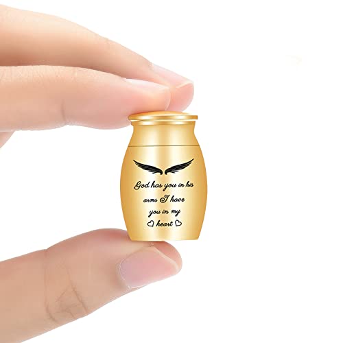 Kleine Urnen Einäscherung Keepsakes für Asche Mini Kremation Urnen für Mensch oder Haustier Asche Urnen Memorial Asche Halter (Götter-Gold) von AIWENXI