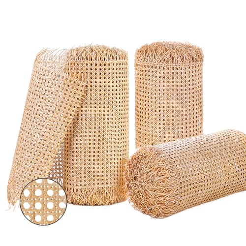 AIXILAN Gewebtes Rattanblatt, Gewebte Rattan-Gurtblätter, handgemachter Stangenwickelstoff for Möbelrohrprojekte, Kommode, Schrank, Stuhl, Sitztür(26" Wx 13ft L) von AIXILAN