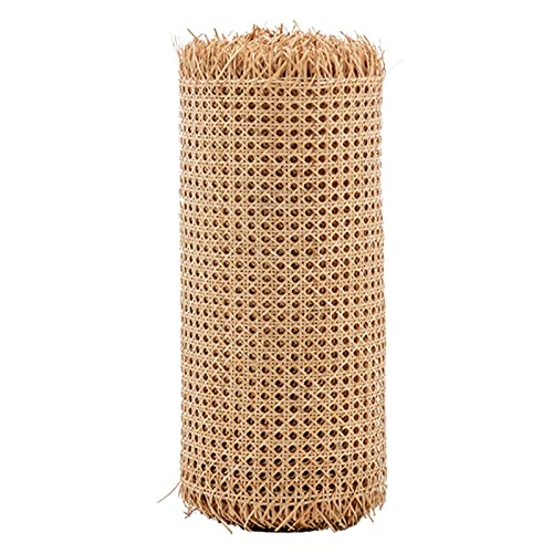 AIXILAN Gewebtes Rattanblatt, gewebtes offenes Netz aus Rohrgeflecht, natürliche Rattan-Gurtblätter, gewebter Wicker-Stangenwickel-Rattanstoff for DIY-Schranktür-Möbelreparaturdekor(22" Wx 11.5ft L) von AIXILAN