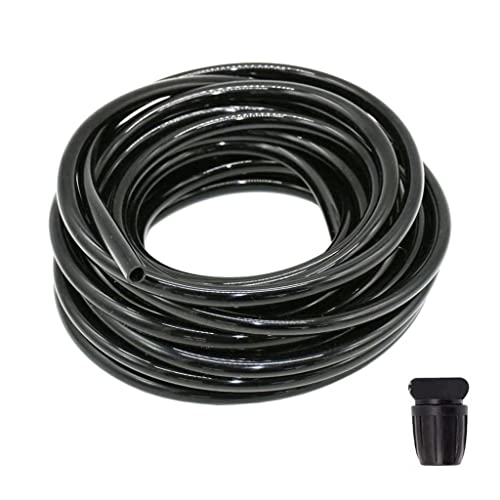 Automatisches Bewässerungssystem, 8/11 mm PVC-Wasserschlauch for die Tropfbewässerung im Garten mit schwarzem Endstopfen, mehrere Größen(15m) von AIXILAN