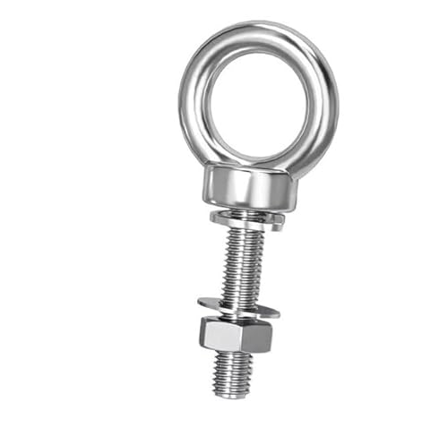 Ringschrauben, ringförmige Ringschrauben, 2 Stück M14 M16 M18 M20 M22 M24 M27 M30 verlängerte lange Ringschraube Edelstahl 304 metrisches Gewinde Ringschraube mit Mutter und Unterlegscheibe Ringschrau von AIXILAN