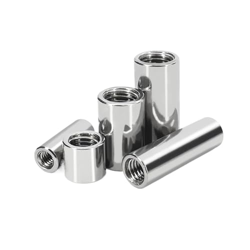 Runde Verbindungsmuttern, 2–10 Stück M3 M4 M5 M6 M8 M10 M12 304 Edelstahl-Verlängerung, dicke runde Kupplungsmutter, Verbindungsmuffenmutter(M6x10x13.5mm (10pcs)) von AIXILAN