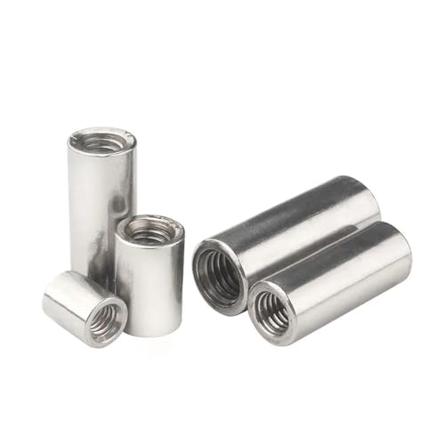 Runde Verbindungsmuttern, M3 M4 M5 M6 M8 M10~M16 304 Edelstahl Verlängerungsmutter for runde Säulenverbindungen, zylindrische Verbindungsschraubenmutter(M4x8x20 5pcs) von AIXILAN
