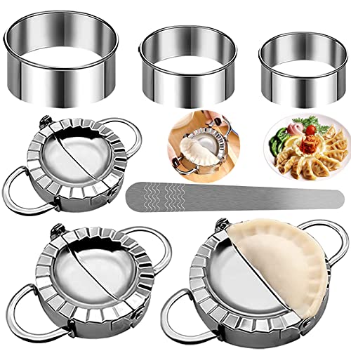 Ravioli Former,7 Stück Edelstahl Knödel Ravioliformer Set,Ravioli Aussteche,Dumpling Maker,Zur Herstellung Von Ravioli von AIXIMA