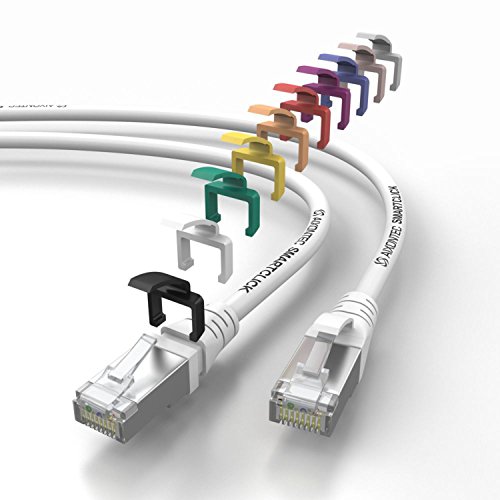 AIXONTEC® 10m SMARTClick Cat 6A Netzwerkkabel Weiß Ethernet LAN RJ45 Stecker Patchkabel SFTP 10 Gigabit Lan kabel cat 6a kompatibel zu CAT.5 CAT.6 CAT 6a-Kabel-Kat-Kabel-CAT powerlan kabel von AIXONTEC