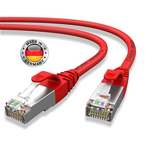 AIXONTEC® I Netzwerk-Kabel Cat6 0,5m rot Patch-Kabel Ethernet-Kabel Powerlan Gigabit Ethernet Kupfer pimf twisted-pair-kabel rj45 kabel I Switch Router Server PC Laptop Scanner Access Point Modem von AIXONTEC