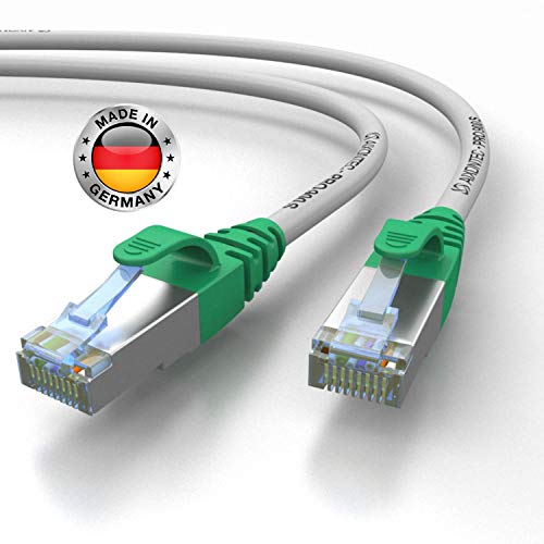AIXONTEC 0,5m CAT 7 Profi-Netzwerk-LAN-kabel-Grau Cat6a Profi-Patchkabel SFTP (Pimf) 10 Gigabit Kat7-LANKabel HIGHEND Cat7 S/FTP flex Powerlan-kabel von AIXONTEC
