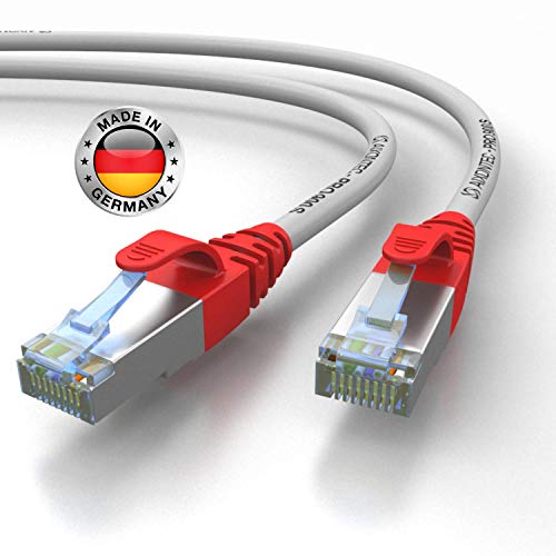 AIXONTEC 1,5m CAT 7 Profi-Netzwerk-LAN-kabel-Grau Cat6a Profi-Patchkabel SFTP (Pimf) 10 Gigabit Kat7-LANKabel LEONI HIGHEND Cat7 Megaline F6-90 S/FTP flex Powerlan-kabel von AIXONTEC