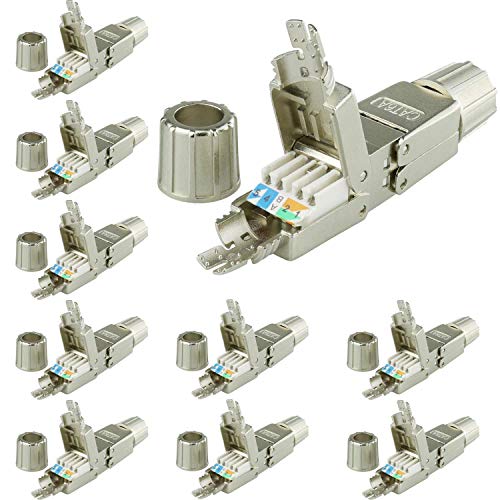 AIXONTEC 10 Stück Cat.6A LAN Netzwerk Verbindungsmodul Koppler LSA Adapter für Cat.7 LAN Ethernet Kabel geschirmt Netzwerk Verbinder mit metallischer Kabelverschraubung geeignet für CAT 6 cat. 6a AIXONTEC 10 Stück Cat.6A LAN Netzwerk Verbindungsmodul Koppler LSA Adapter für Cat.7 LAN Ethernet Kabel geschirmt Netzwerk Verbinder mit metallischer Kabelverschraubung geeignet für CAT 6 cat. 6a von AIXONTEC