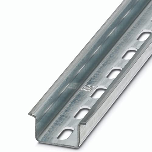 AIXONTEC 10 x 25cm DIN RAIL NS 35/15 DIN Schiene Hutschiene Montageschiene 35 mm x 15 mm perforiert Schlitz gelocht mount – Montageschiene verzinkt Verteilerkasten Schaltschrank - PHOENIX CONTACT von AIXONTEC