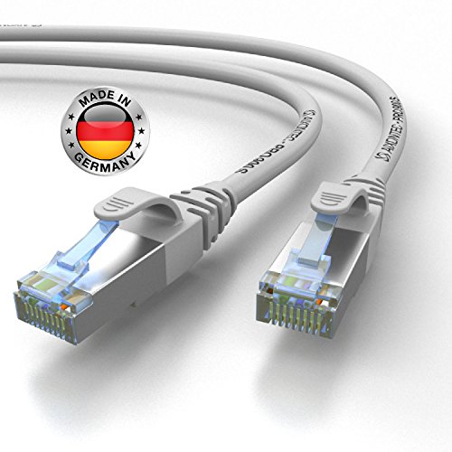 AIXONTEC 12m CAT 7 Profi-Netzwerk-LAN-kabel-Grau Cat6a Profi-Patchkabel SFTP (Pimf) 10 Gigabit Kat7-LANKabel HIGHEND Cat7 S/FTP flex Powerlan-kabel von AIXONTEC