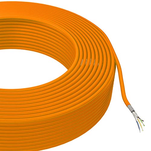 AIXONTEC 15m CAT 7 Verlegekabel Netzwerkkabel LAN Kabel Cat.7 POE Orange Ethernet Installationskabel verkabelung KAT 7 Datenkabel 10 Gigabit LSOH SFTP AWG 23 1000 MHz network cable von AIXONTEC