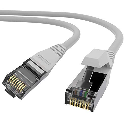 AIXONTEC 2 Stück 0,5m CAT 6 Netzwerkkabel Grau Ethernet Gigabit Lan Kabel RJ45 Stecker Patchkabel geschirmt DSL Lankabel Gbits CAT.5e CAT.6 CAT 6A CAT 7 von AIXONTEC