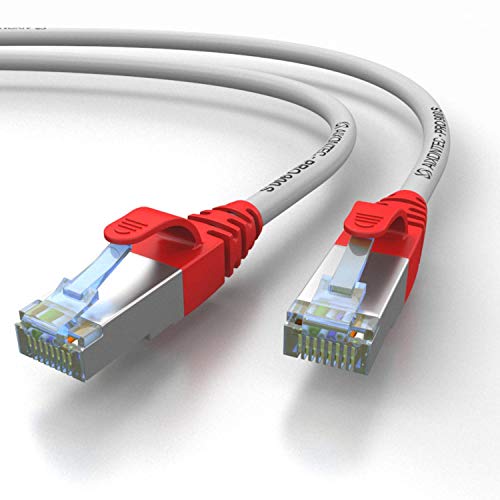 AIXONTEC 20m CAT 7 Profi-Netzwerk-LAN-kabel-Grau Cat6a Profi-Patchkabel SFTP (Pimf) 10 Gigabit Kat7-LANKabel HIGHEND Cat7 S/FTP flex Powerlan-kabel von AIXONTEC