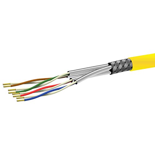 AIXONTEC 25 m Cat 8 .2 Verlegekabel Netzwerkkabel Draka UC FUTURE 2000 MHz 20 Gigabit Ethernet LAN Kabel Cat 8 AWG 22/1 Installationskabel Cat.8 S/F SFTP Kat 8 Kupfer Datenkabel LSOH Gelb von AIXONTEC